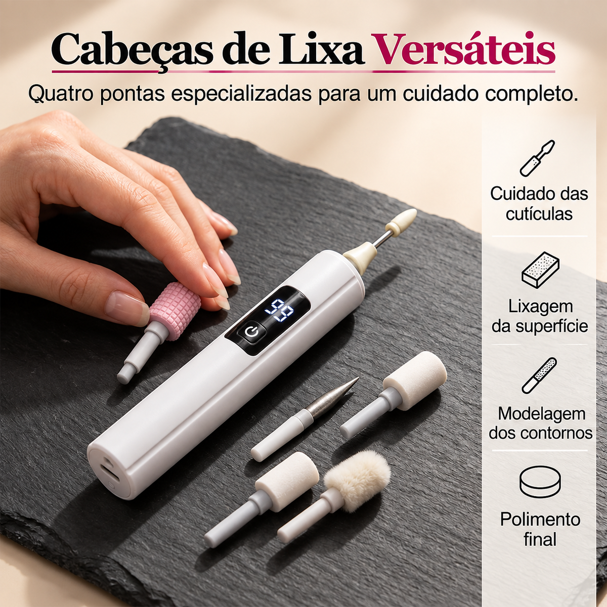 Lixadora de unhas elétrica profissional